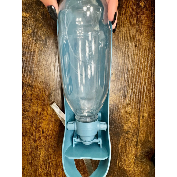Plastic Pet Traveling Water Bottle with Wrist Strap, used once - Picture 1 of 6
